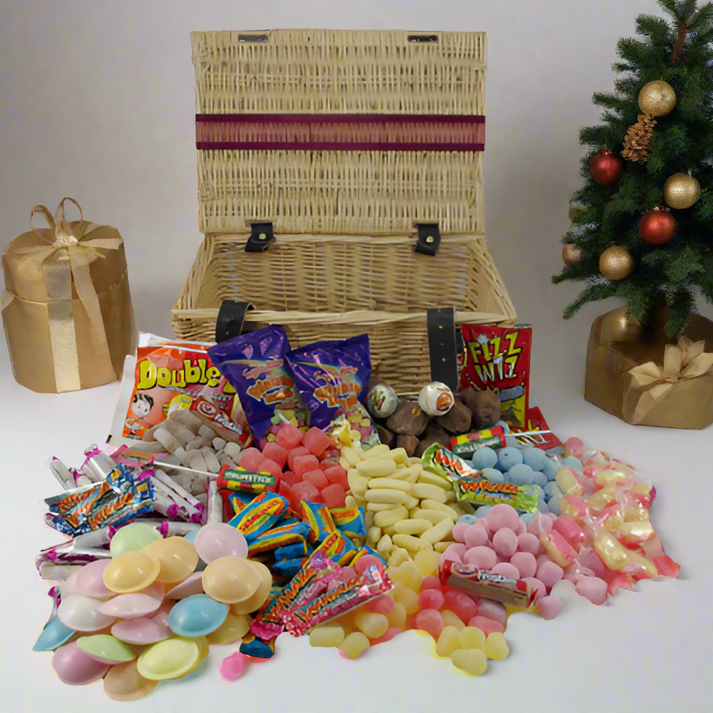Retro Sweets Wicker Hamper : Medium