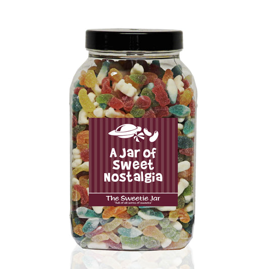 A Large Jar of Fizzy Jelly Mix - Sour Fruit Flavour Jelly Sweets
