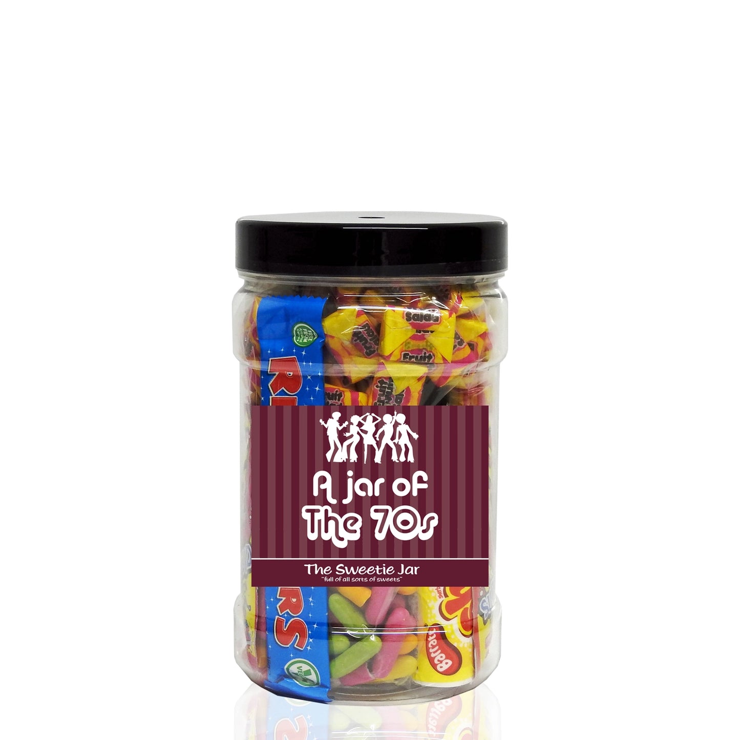A Small Jar of 70s Sweets - Full of Retro Sweets you'll remember from the 70s decade
