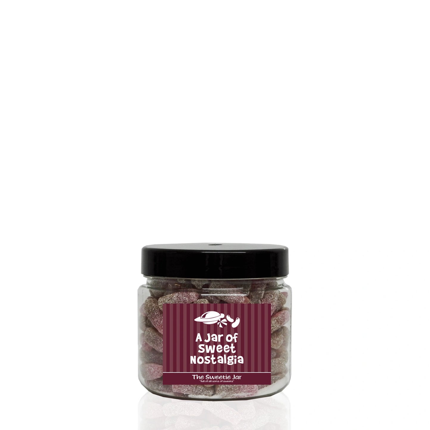 An XSmall Jar of Fizzy Cherry Cola Bottles - Cherry & Cola Flavoured Gums with Sour Coating