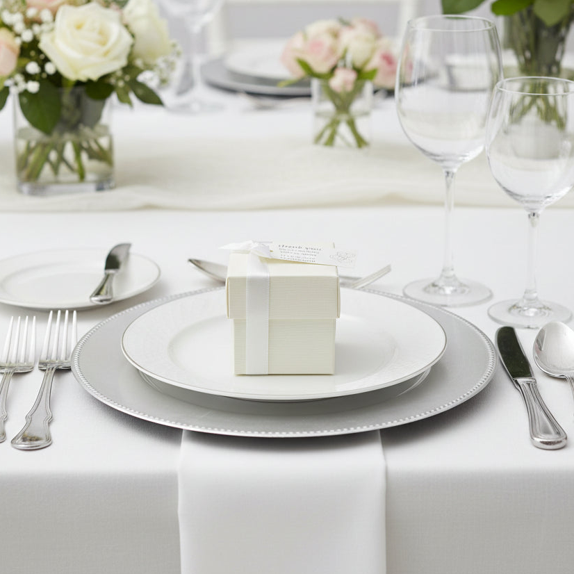 Wedding Favour IVORY Square Boxes