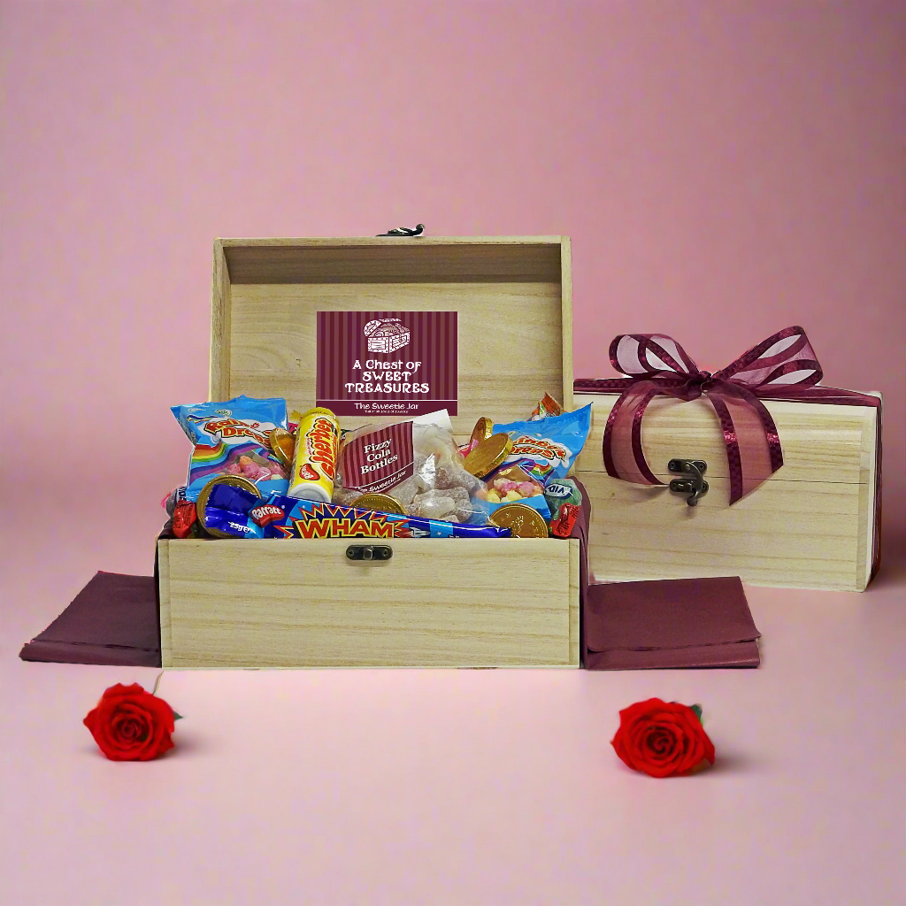 Retro Sweets Wooden Chest : Medium