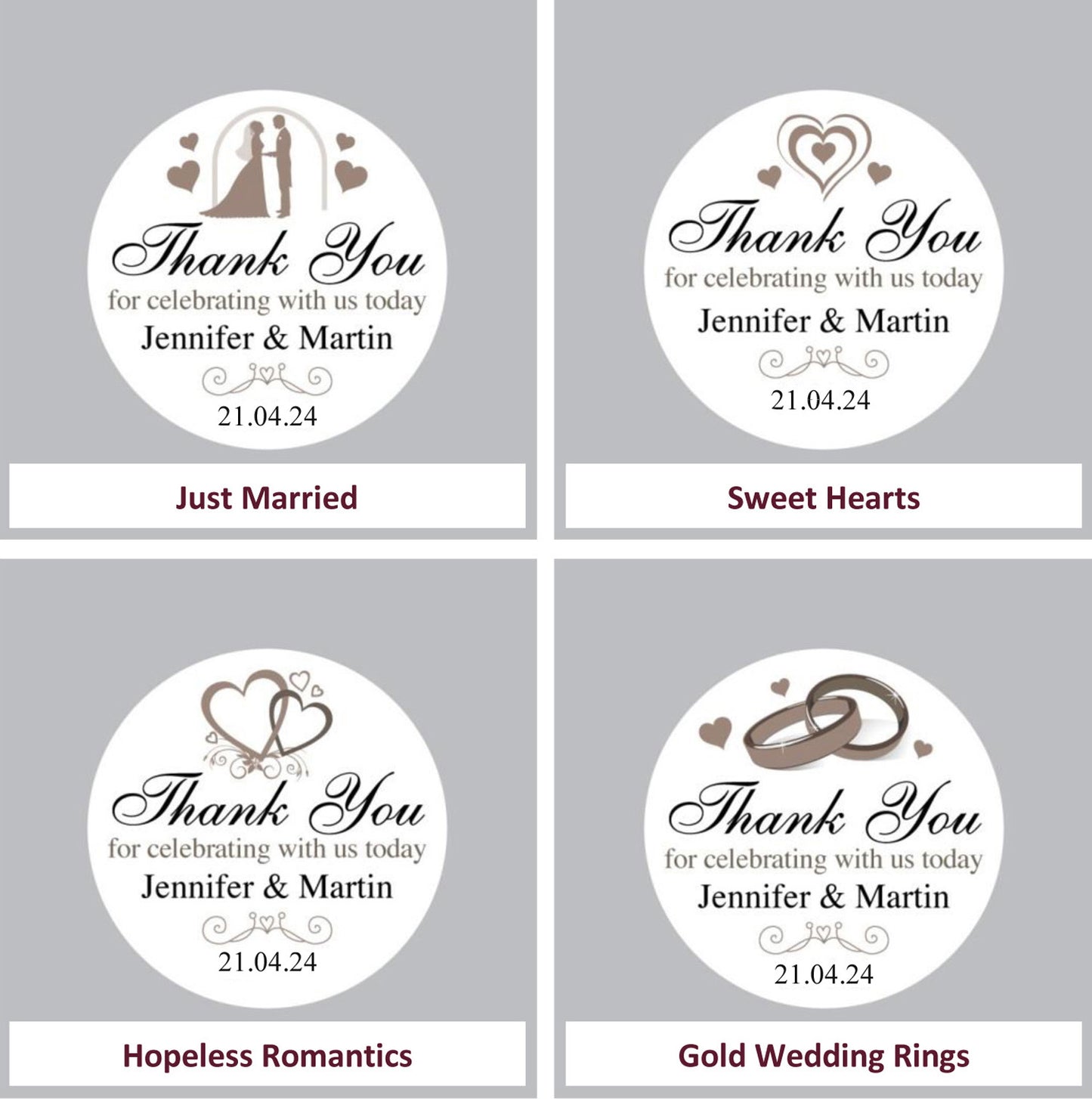Wedding Favour Mini Glass Jars with Lid Label