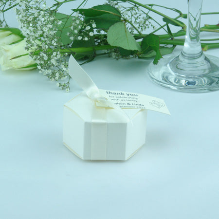 Wedding Favour IVORY Hexagonal Boxes