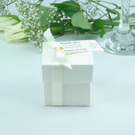 Wedding Favour WHITE Square Boxes