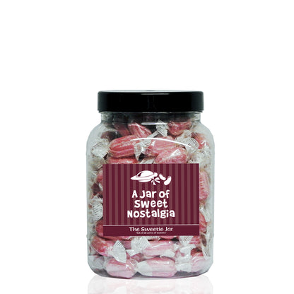 Sherbet Strawberries Medium Sweet Jar - Retro Sweets Gift Jars In 4 Sizes