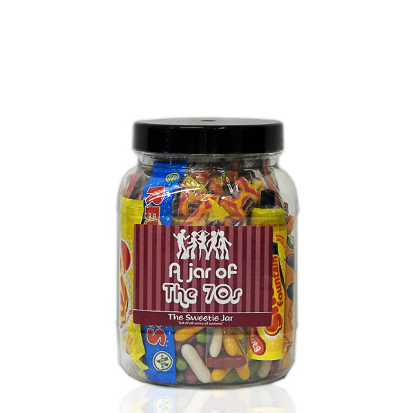 A Medium Jar of 70s Sweets - Full of Retro Sweets you'll remember from the 70s decade