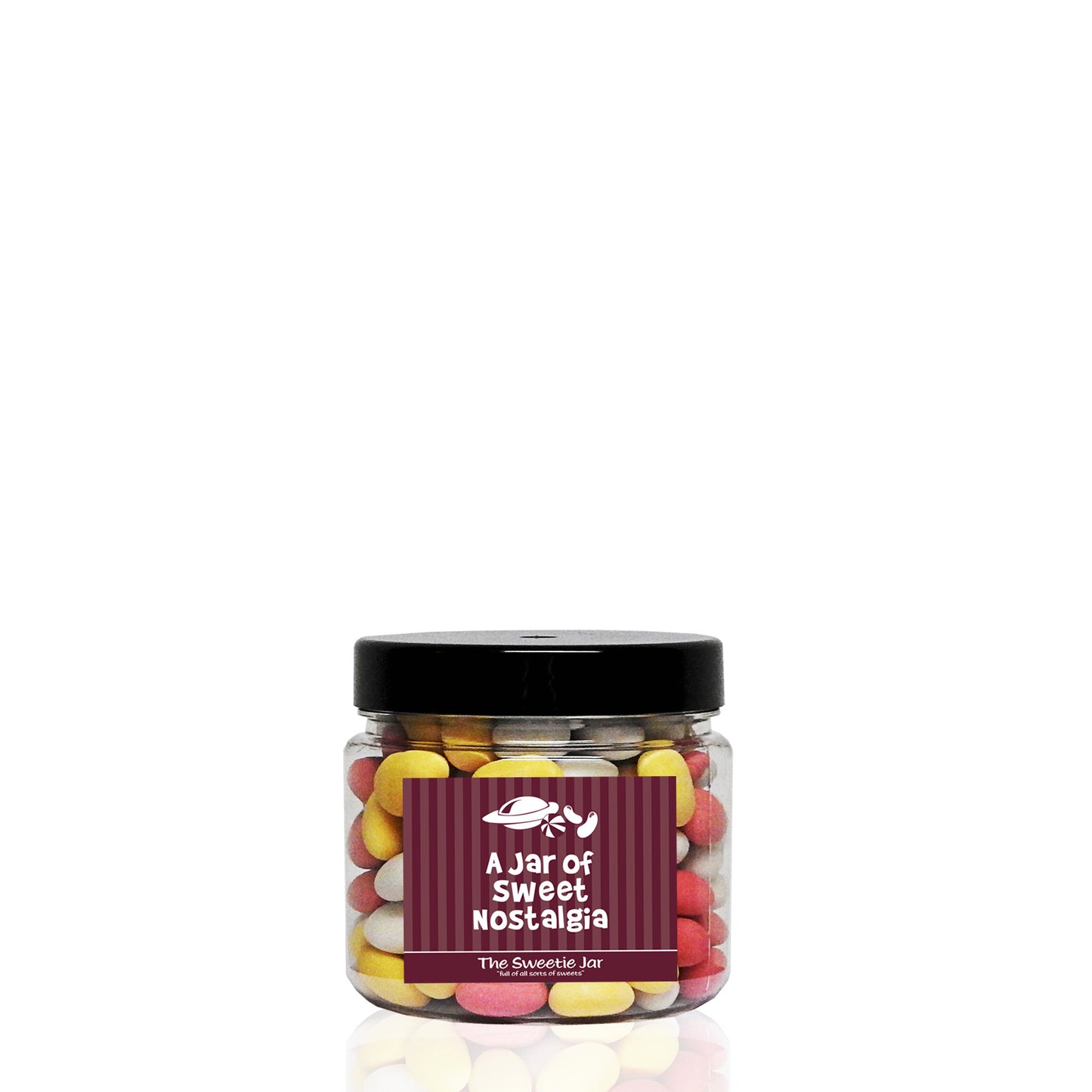 A XSmall Jar of Sugared Almonds - Retro Sweet Gift Jars at The Sweetie Jar