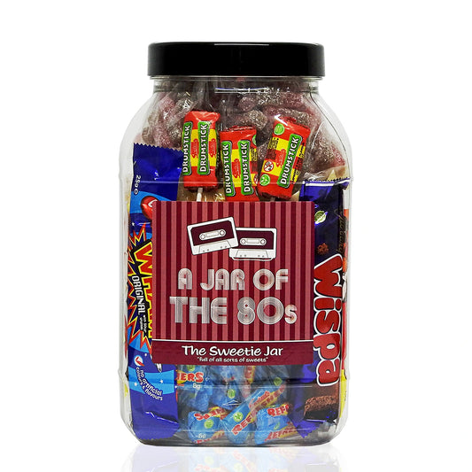 A Large Sweet Jar of 80s Sweets - Full of Retro Sweets you'll remember from the 80s decade