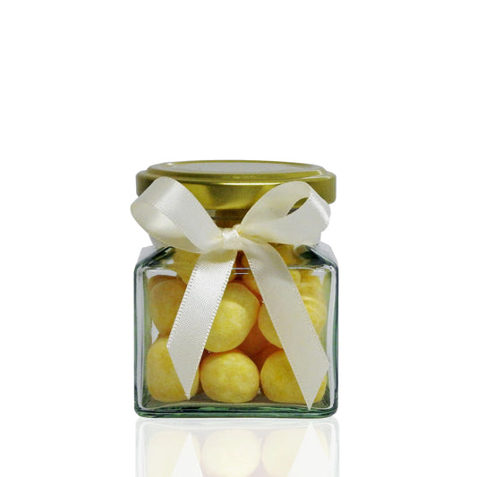 A Mini Glass Sweet Jar of Lemon Bonbons - Jars of Retro Sweets at The Sweetie Jar