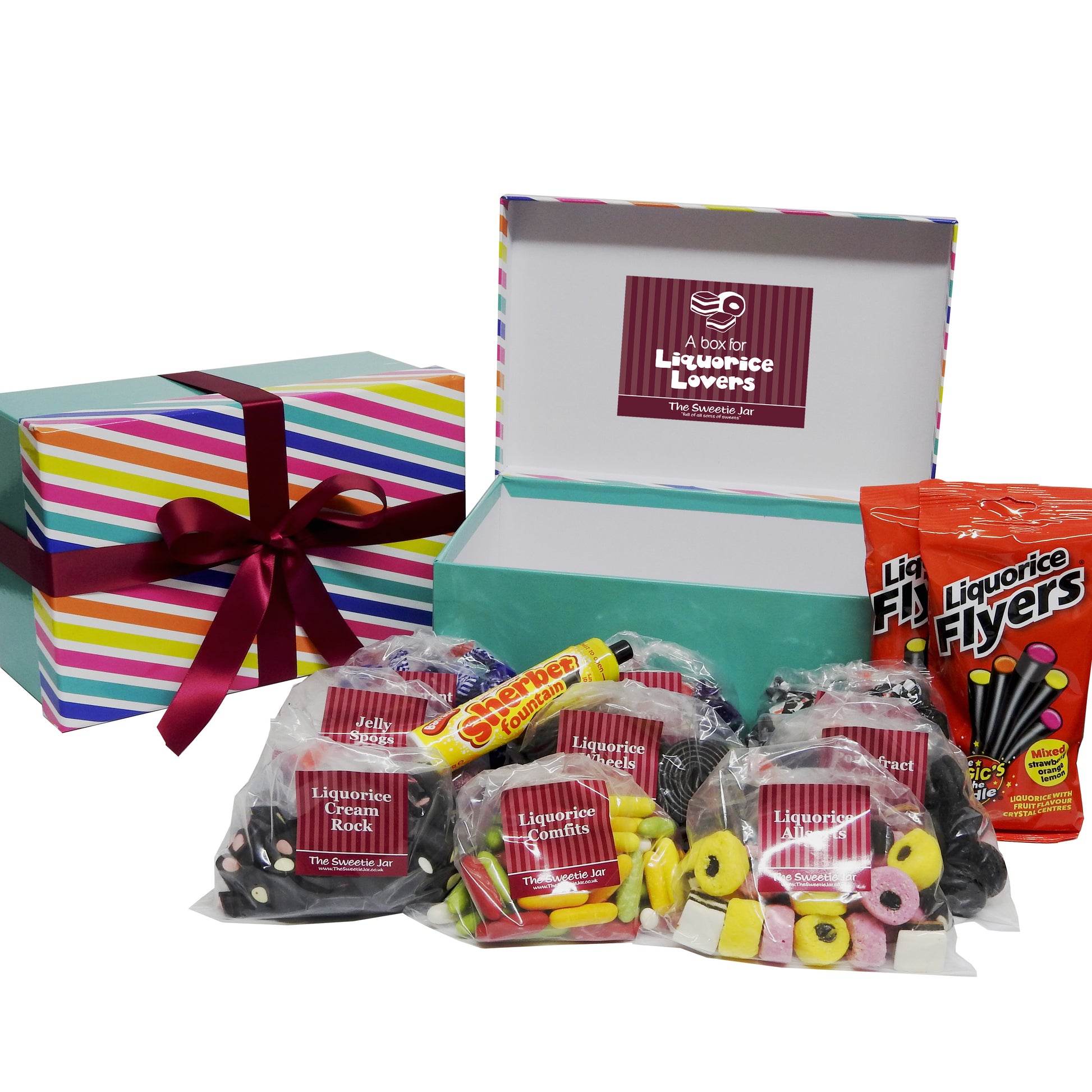 A Box for Liquorice Lovers - Liquorice Sweets Gift Boxes, with an assortment of liquorice sweets at The Sweetie Jar