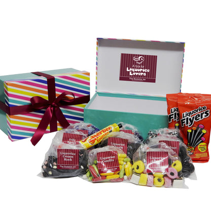 A Box for Liquorice Lovers - Liquorice Sweets Gift Boxes, with an assortment of liquorice sweets at The Sweetie Jar