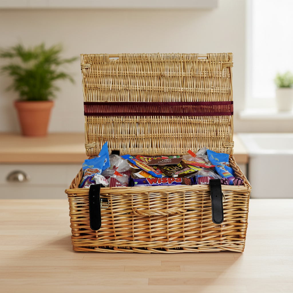 Retro Sweets Wicker Hamper : Large