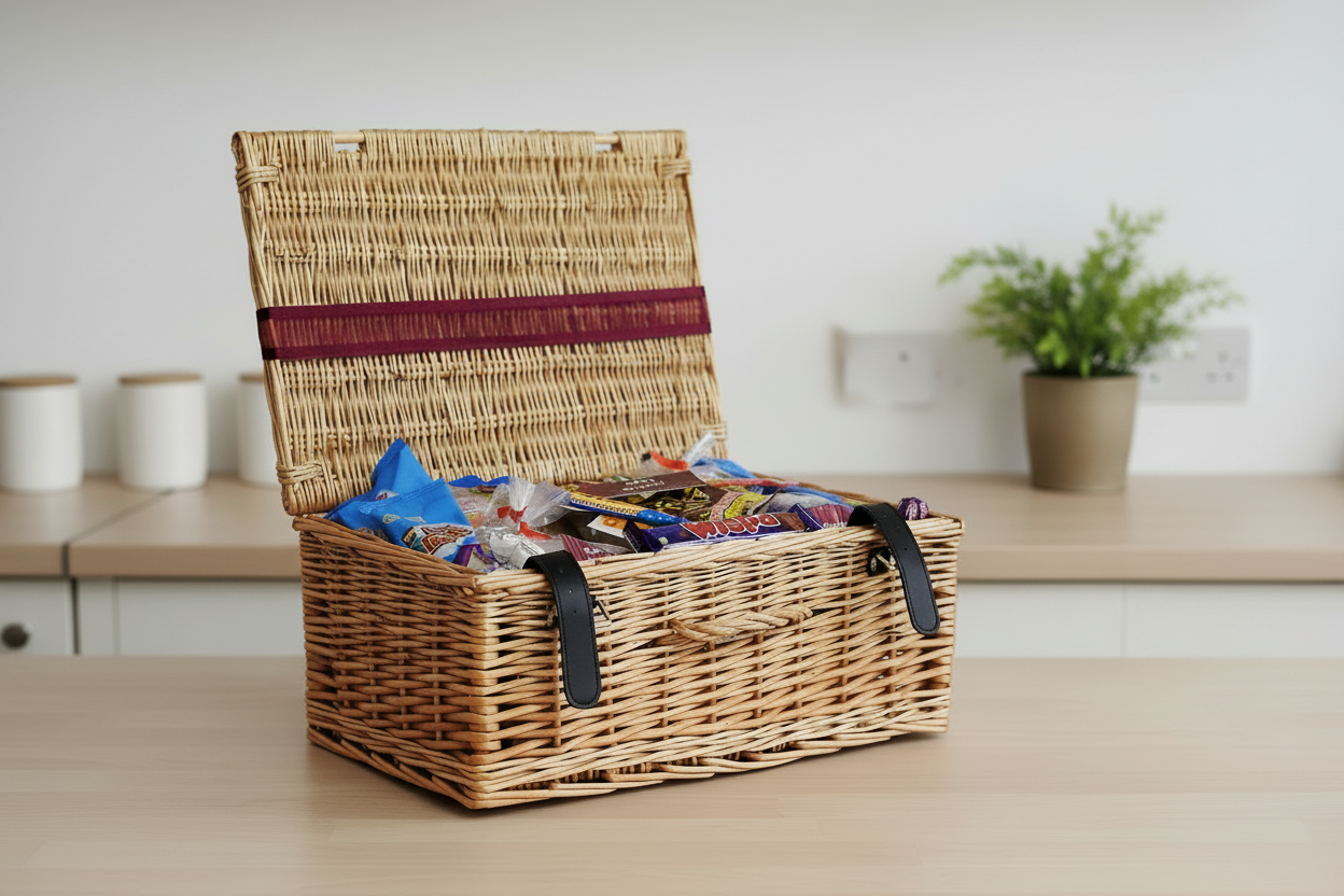 Retro Sweets Wicker Hamper : Large