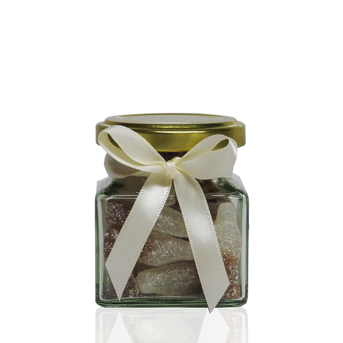 Mini Glass Sweet Jar of Fizzy Cola Bottles at The Sweetie Jar