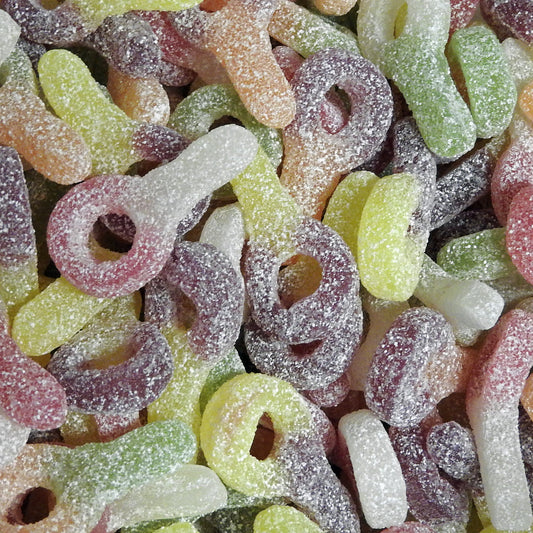 Fizzy Sour Dummies - Fruit Flavour Gums with a Fizzy Sour Coating at The Sweetie Jar