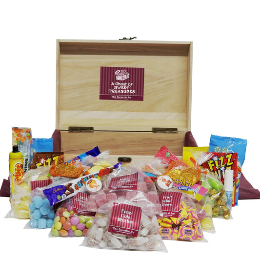 Large Wooden Chest of Retro Sweets at The Sweetie Jar