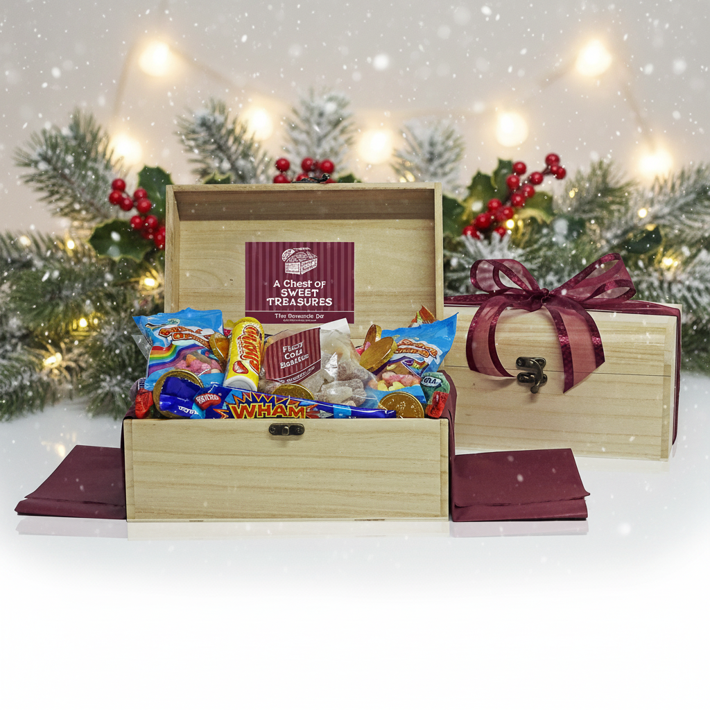 Retro Sweets Wooden Chest : Medium