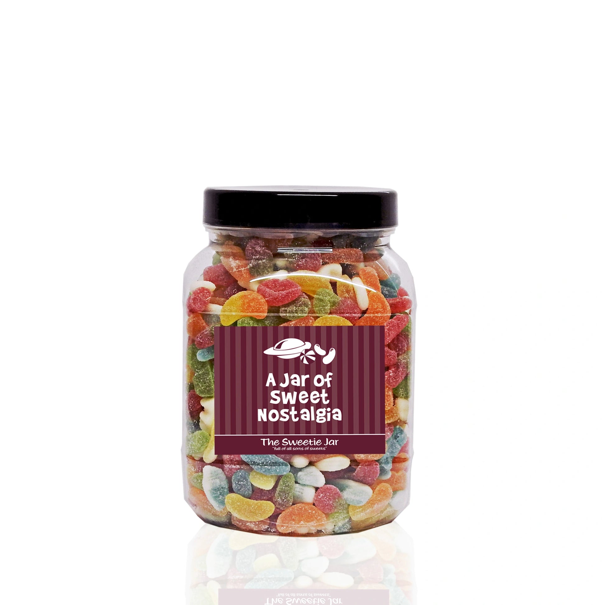 A Medium Jar of Fizzy Jelly Mix - Sour Fruit Flavour Jelly Sweets