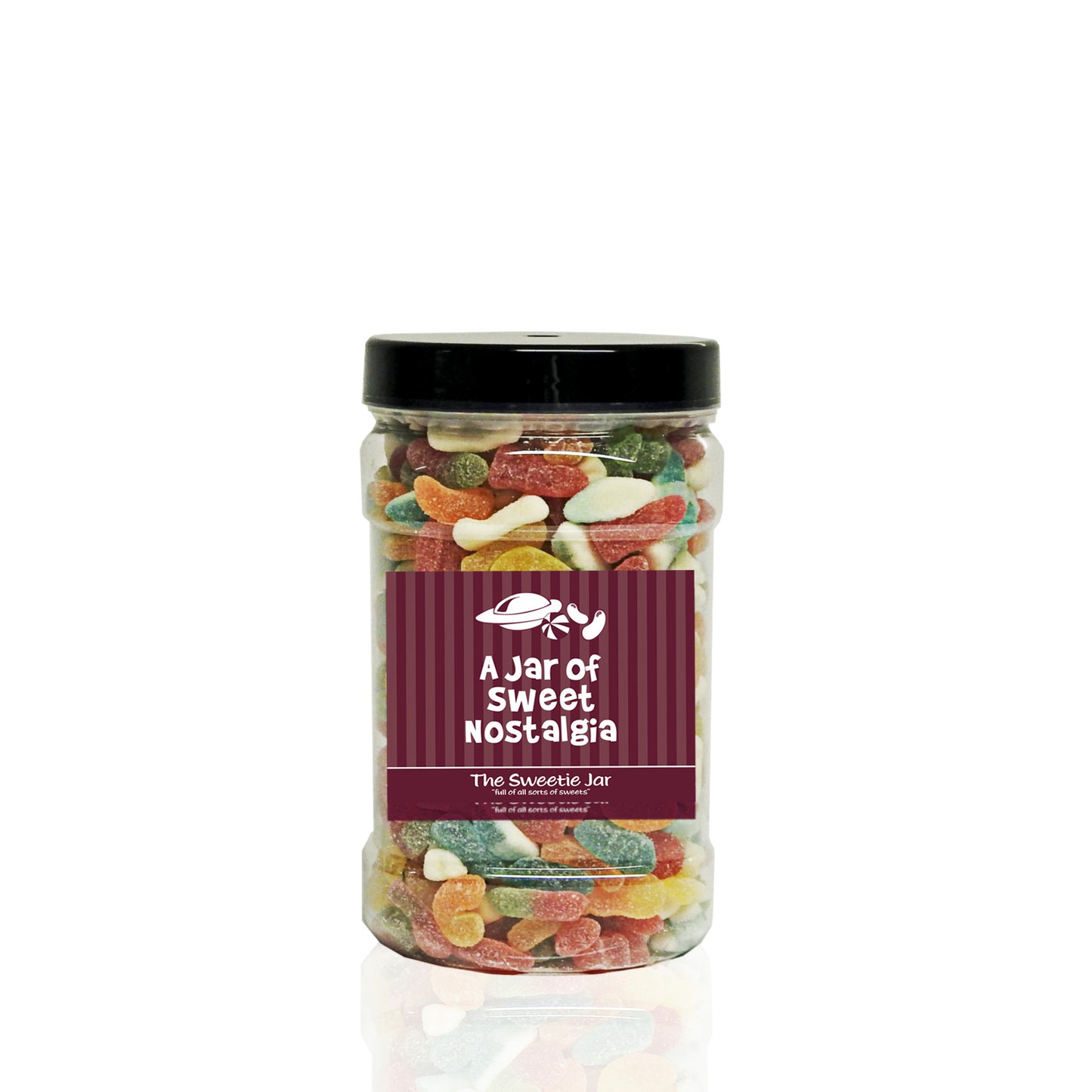 A Small Jar of Fizzy Jelly Mix - Sour Fruit Flavour Jelly Sweets