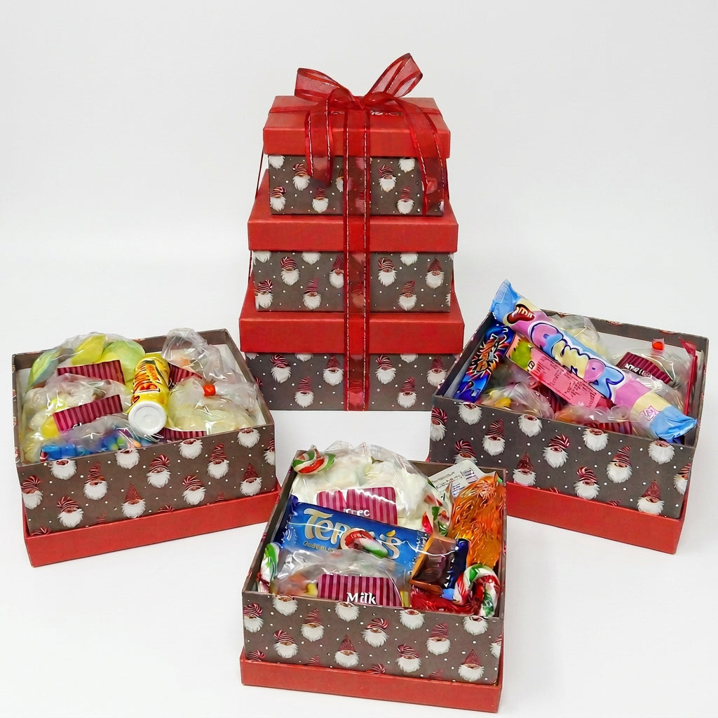 CHRISTMAS Retro Sweets Pyramid - A lovely Christmas gift at The Sweetie Jar