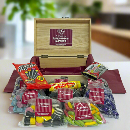 Liquorice Sweets Wooden Chest : Medium