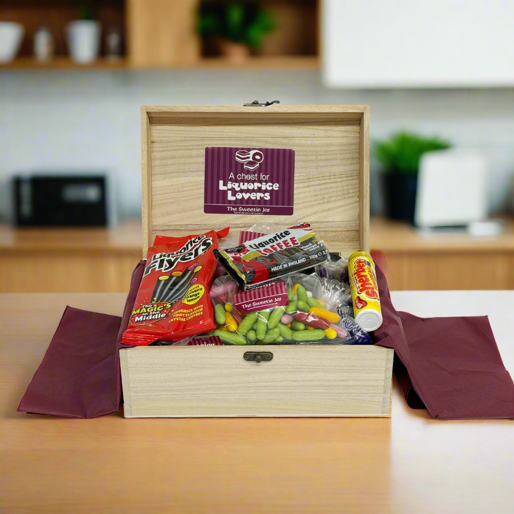 Liquorice Sweets Wooden Chest : Medium