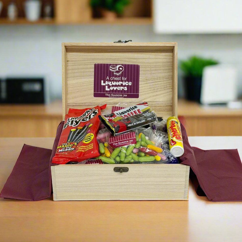 Wooden Gift Box of Liquorice Sweets at The Sweetie Jar
