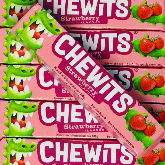 Chewits Strawberry Flavour Chewy Sweets - Retro Sweets at The Sweetie Jar