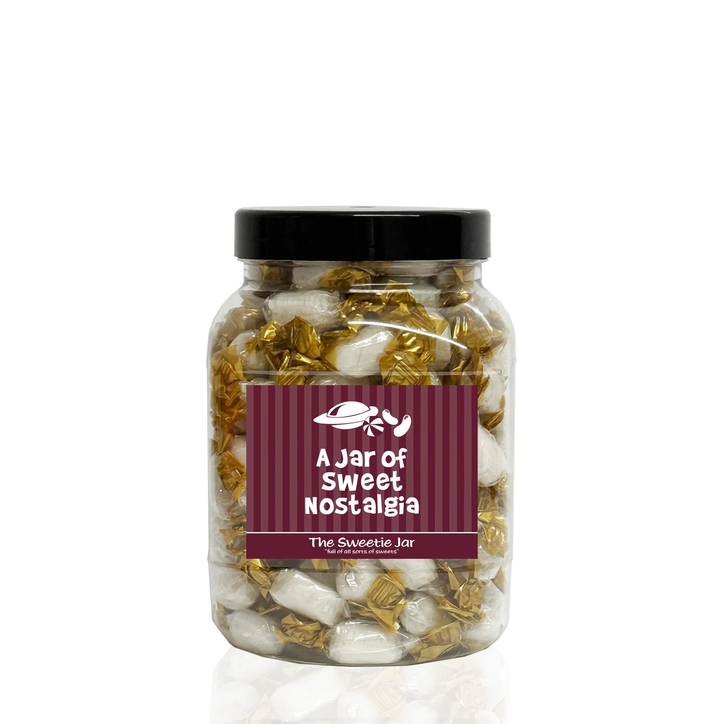 A Medium Jar of Chocolate Mints - Mint Flavour Boiled Sweets with a Chocolate Centre. Retro Boiled Sweets at The Sweetie Jar