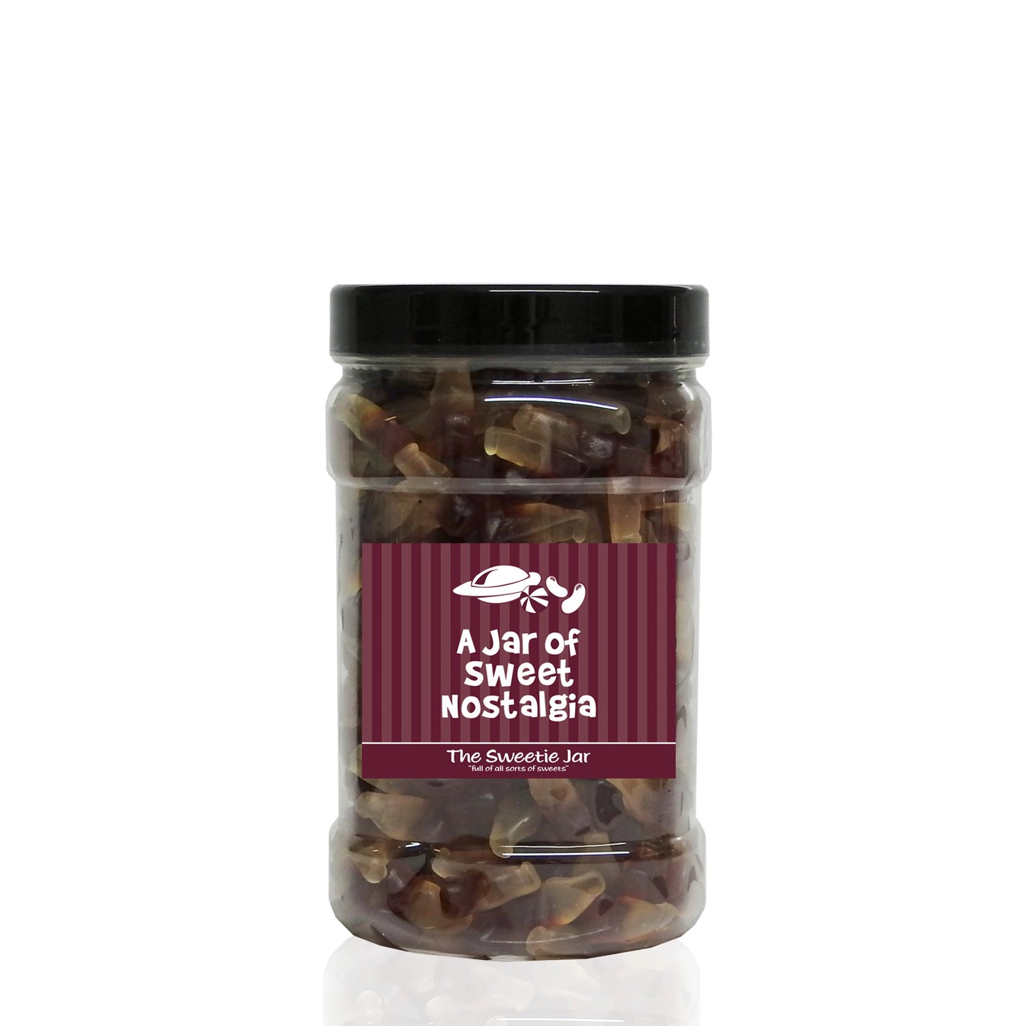 A Small Jar of Cola Bottles - Cola Flavour Jelly Sweets