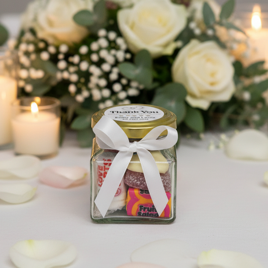 Wedding Favour Mini Glass Sweet Jars at The Sweetie Jar