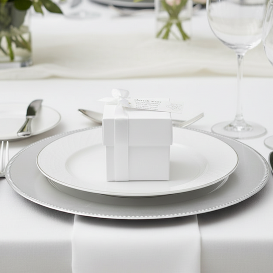 Wedding Favour WHITE Square Boxes