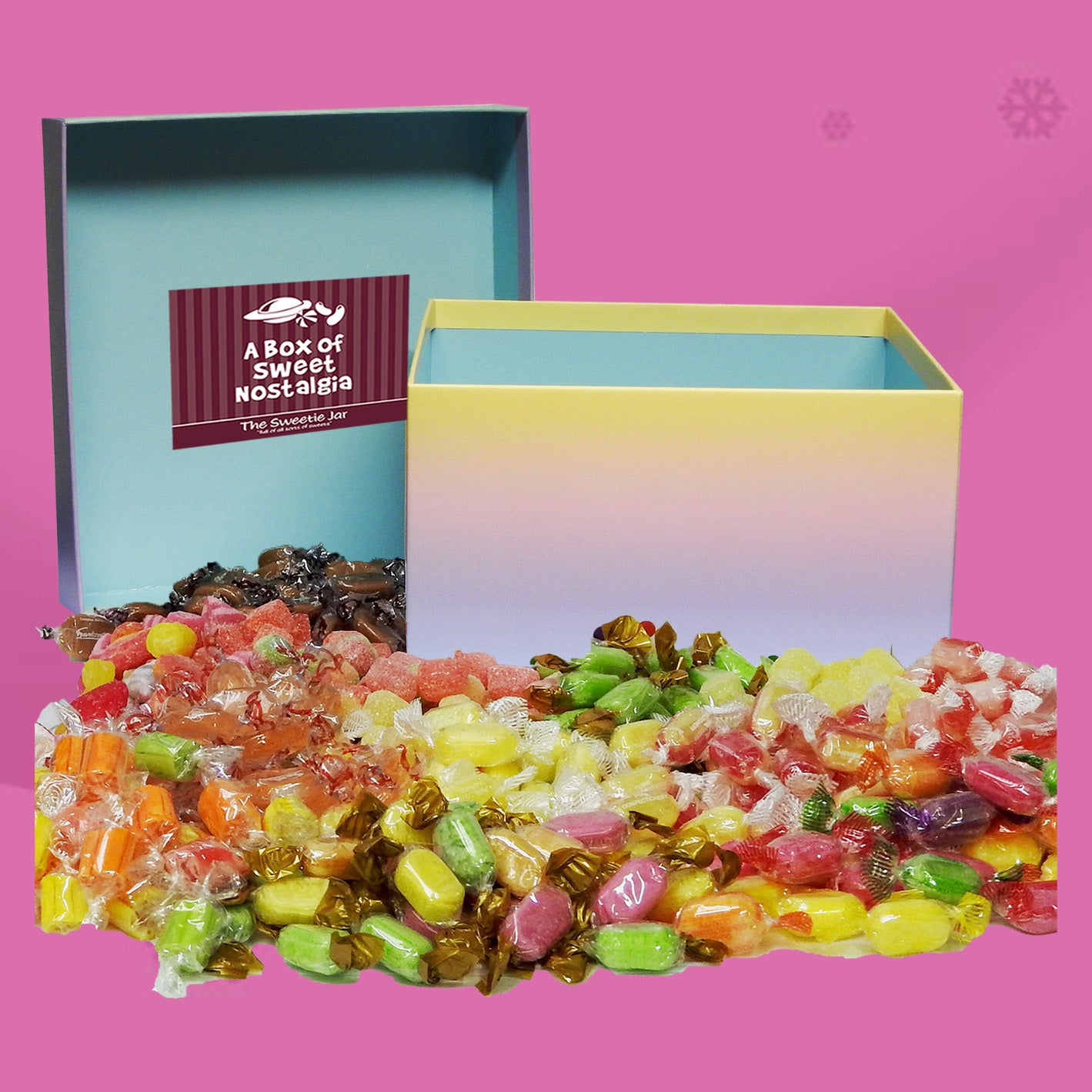 Retro Sweet Gift Boxes with a mix of all those old fashioned childhood sweets everyone remembers!