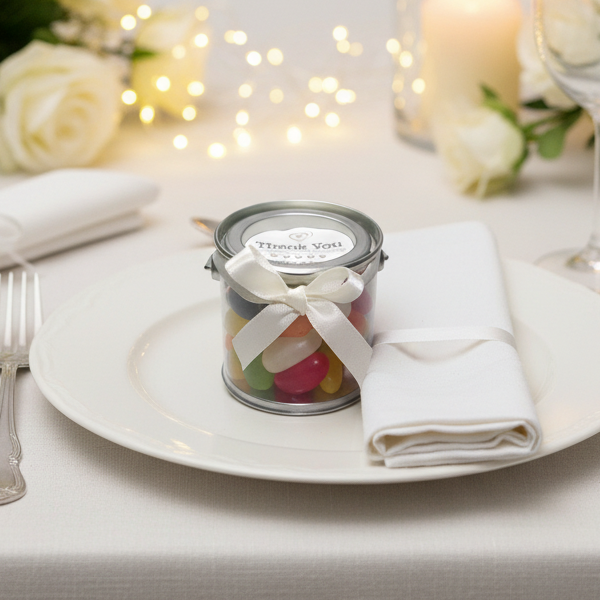 Wedding Favour Retro Sweets Mini Paint Tin at The Sweetie Jar