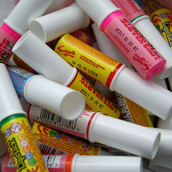 Love Hearts Lipsticks - Retro Sweets at The Sweetie Jar