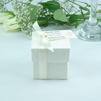Wedding Favour IVORY Square Boxes