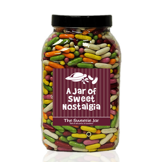 A Large Jar of Liquorice Comfits - Retro Sweets Gift Jars