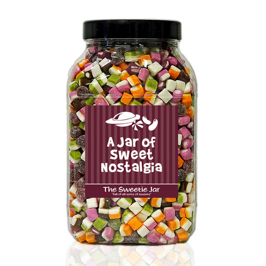 A Large Jar of Dolly Mixtures - Multicoloured Candy and Jelly Sweets