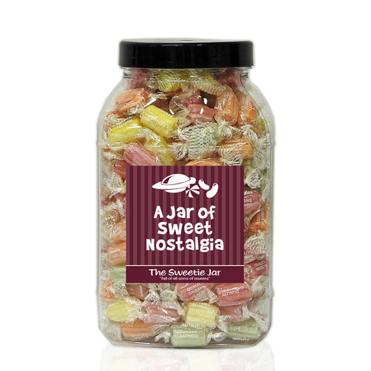 A Large Jar of Fruit Rock - Fruit Flavoured Hard Boiled Sweets at The Sweetie Jar