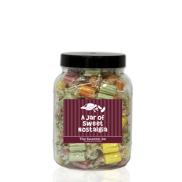 A Medium Jar of Fruit Rock - Fruit Flavoured Hard Boiled Sweets