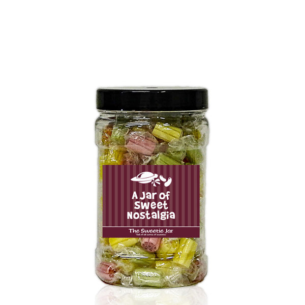 A Small Jar of Fruit Rock - Fruit Flavoured Hard Boiled Sweets