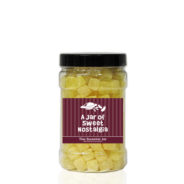 A Small Jar of Pineapple Cubes - Retro Sweets Gift Jars at The Sweetie Jar