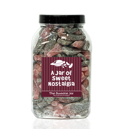 A Large Jar of Giant Fizzy Cherry Cola Bottles - Sour Cherry Cola Flavour Jelly Sweets