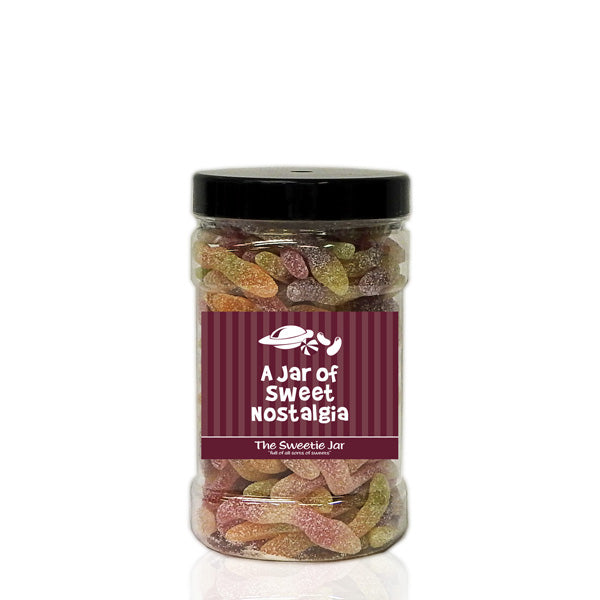 A Small Jar of Fizzy Jelly Snakes - Sour Fruit Flavour Jelly Sweets