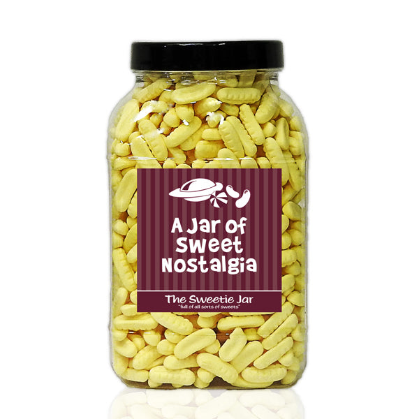 A Large Jar of Foam Bananas - Banana Flavour Foam Sweets