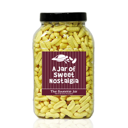 A Large Jar of Foam Bananas - Banana Flavour Foam Sweets