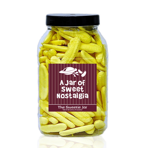 A Large Jar of Bumper Bananas - Banana Flavour Foam Sweets