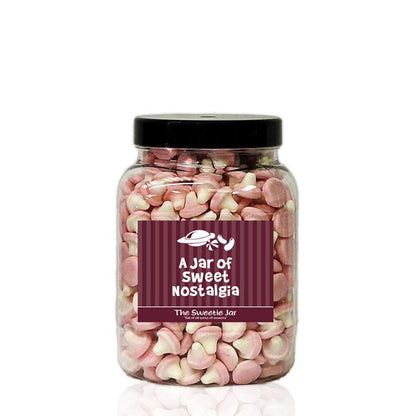 A Medium Jar of Foam Mushrooms - Fruit Flavour Jelly Foam Sweets