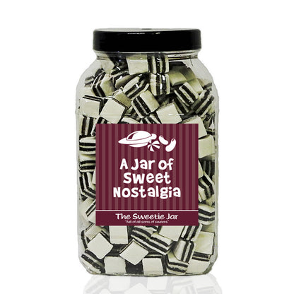 Black & White Mints Large Sweet Jar - Jars of Retro Sweets at The Sweetie Jar